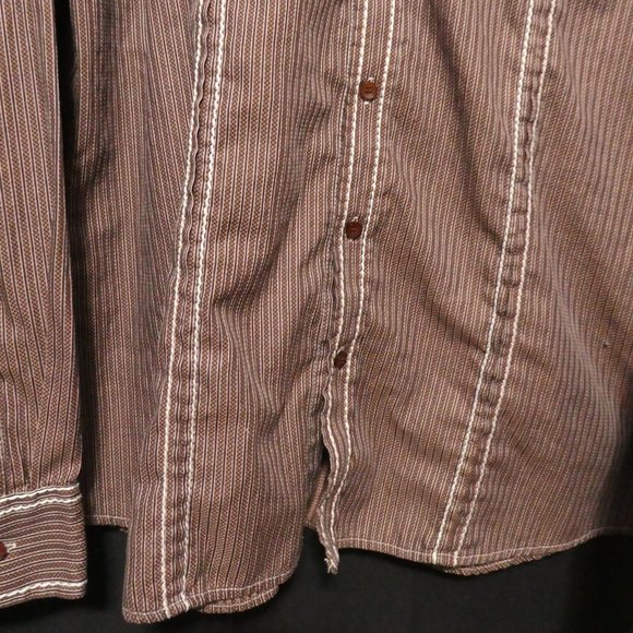 SMASH | 2 XL | Western Striped Button Down Casual Shirt | 100% Cotton | NWOT - Picture 9 of 16